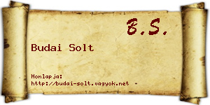 Budai Solt névjegykártya